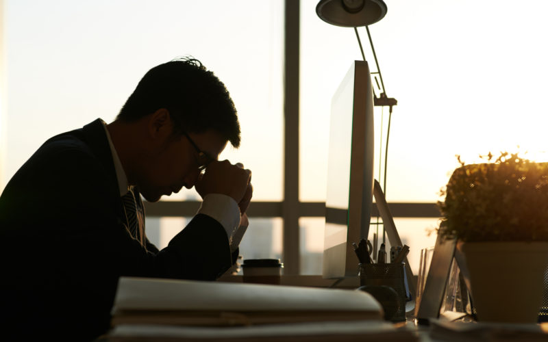 Executive Assessing Business Innovation
